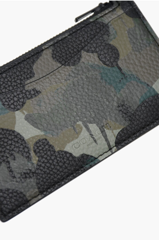 Coach Camouflage Leather Card Holder men Glamood Outlet