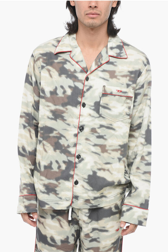 Shop Diesel Camouflage Print Umset-loomy Pajama Print