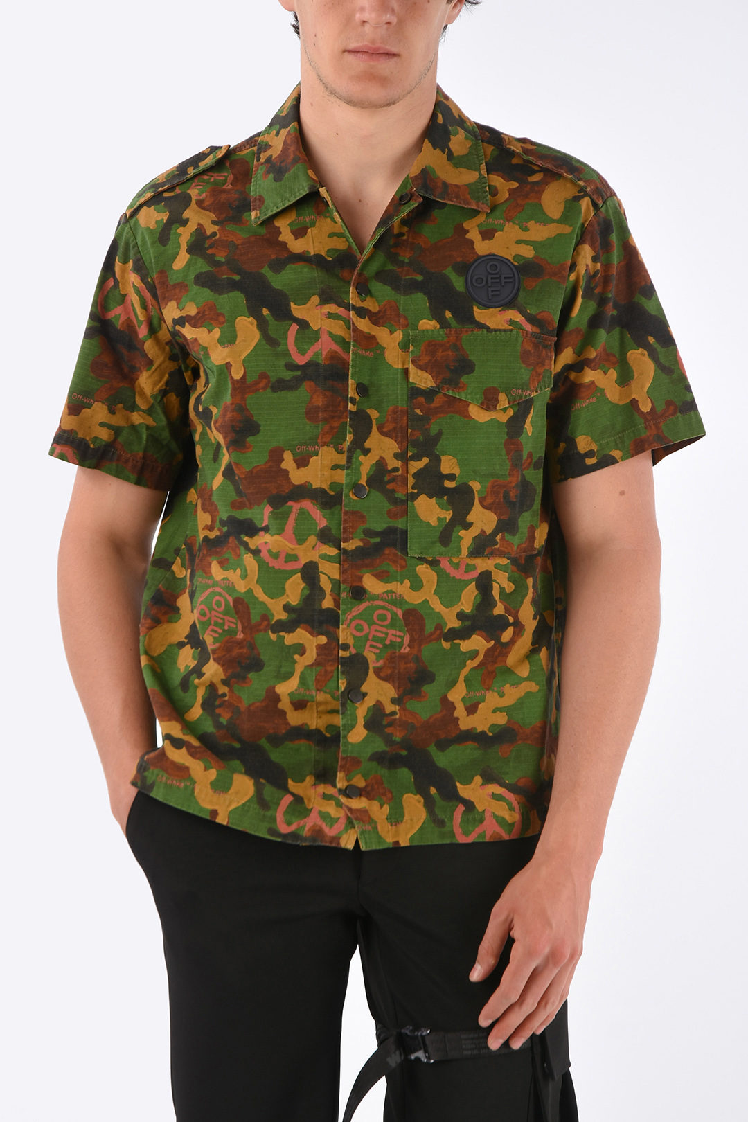 Off-White Camouflage Short Sleeve Shirt men - Glamood Outlet