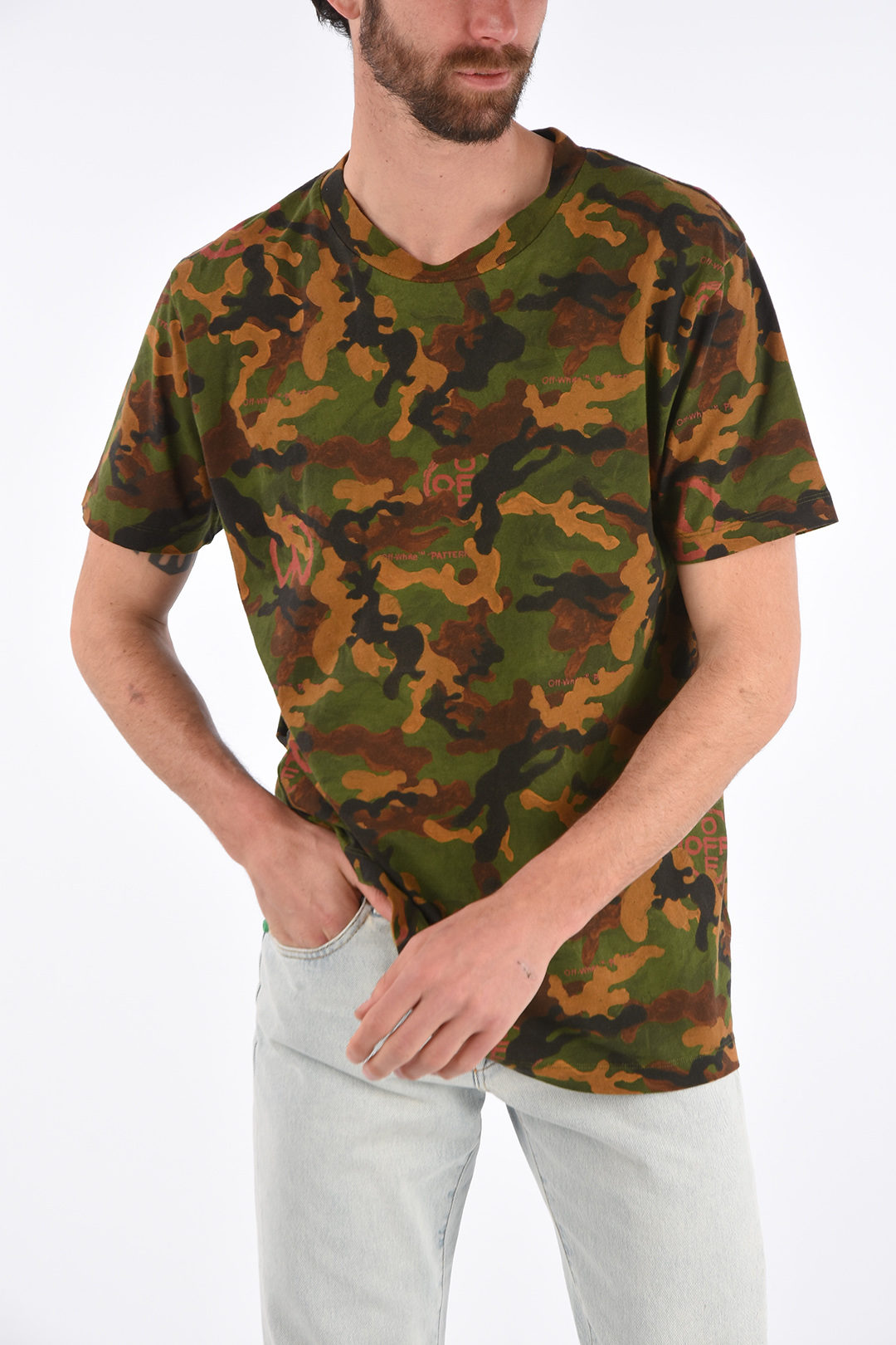 off white camouflage t shirt