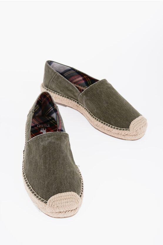 Shop Polo Ralph Lauren Canvas Cevio Espadrillas With Raffia Sole