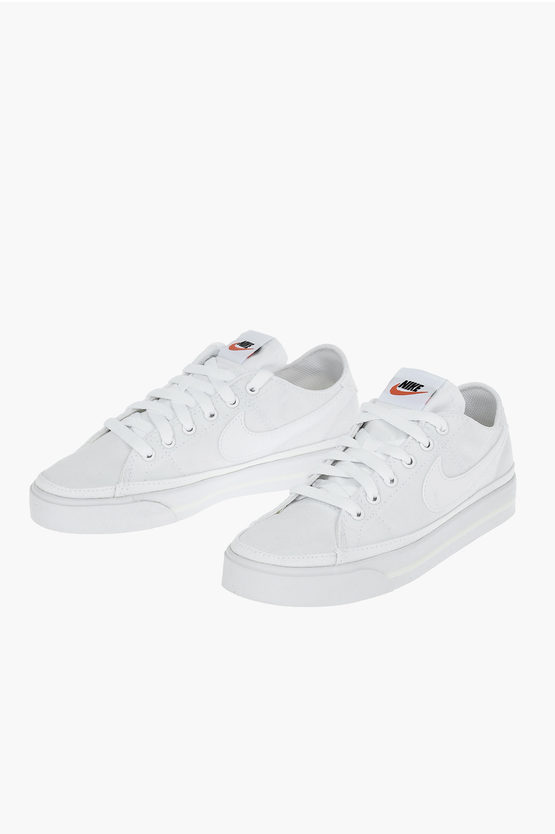Nike Canvas Court Legacy Low-top Sneakers In White