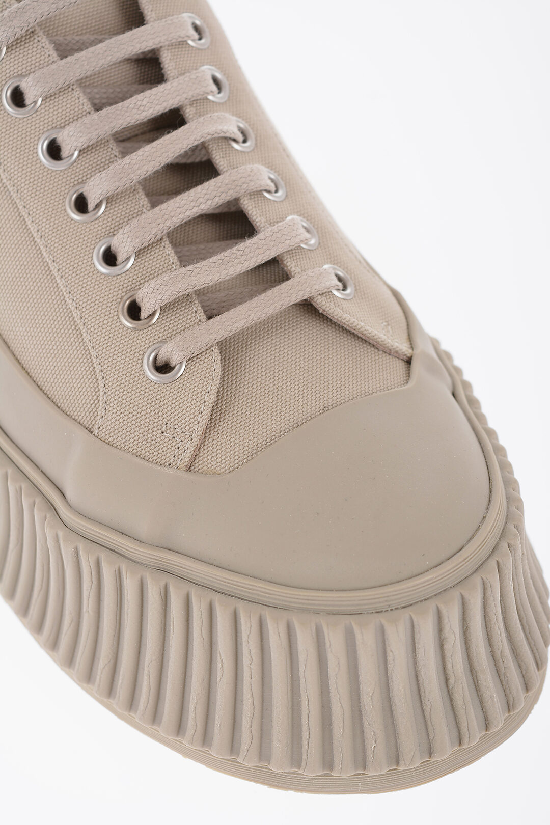 Jil Sander Canvas Low-Top Sneakers With platform soles men - Glamood Outlet