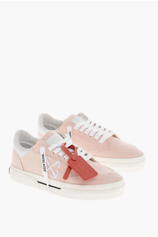 Off-white Canvas New Vulcanized Low-top Sneakers In Pink