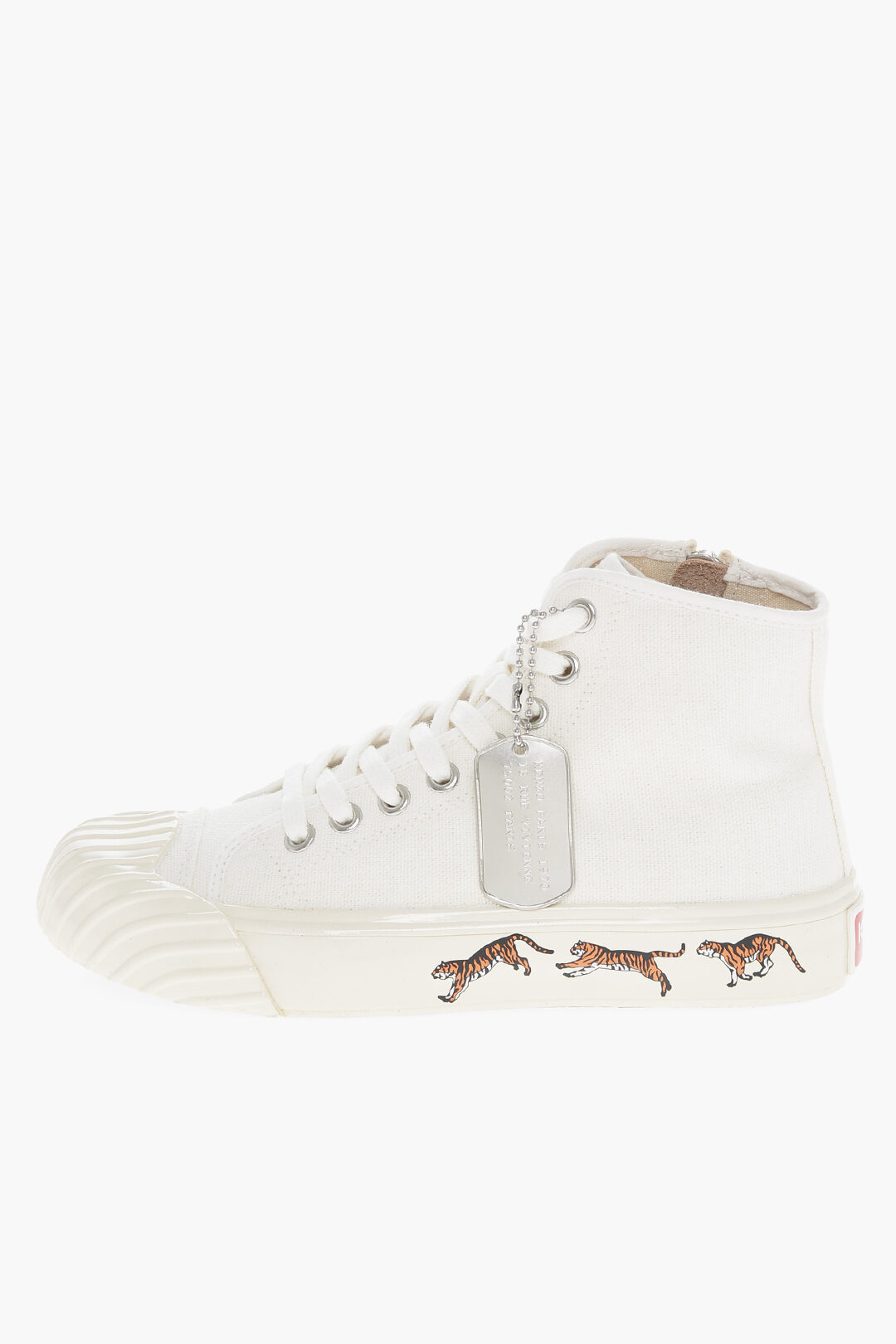 ★KENZO★ TIGER ハイトップキャンバス ジップスニーカー 送関込 Kenzo Canvas TIGER High-top Sneakers with Inner Zip women