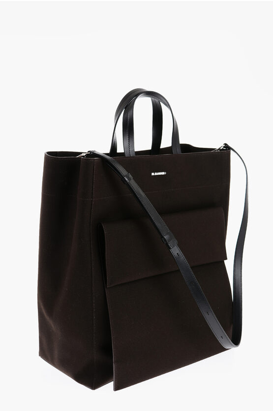 Canvas UTILITY Shopping Bag with Maxi Front Pocket