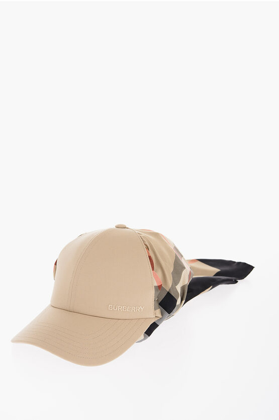 Burberry Cap Hybrid With Foulard Detail In Brown