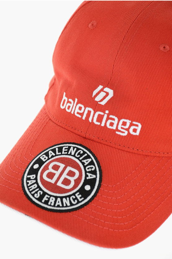 Balenciaga Cappello baseball gym in cotone con ricamo logo in rilievo uomo  - Glamood Outlet