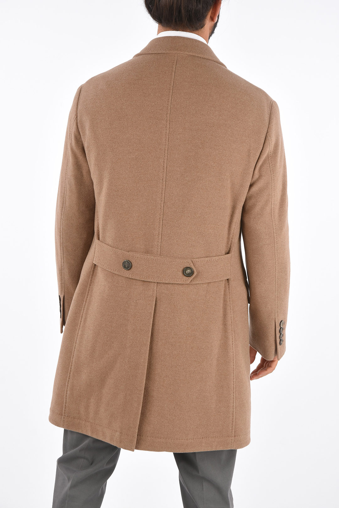 Brunello Cucinelli Cappotto Bottoni in Lana e Cashmere uomo
