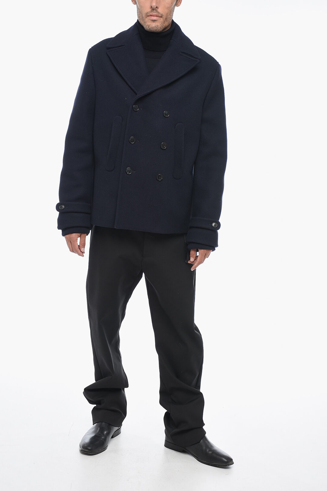 Cappotto Corto doppiopetto con Martingala