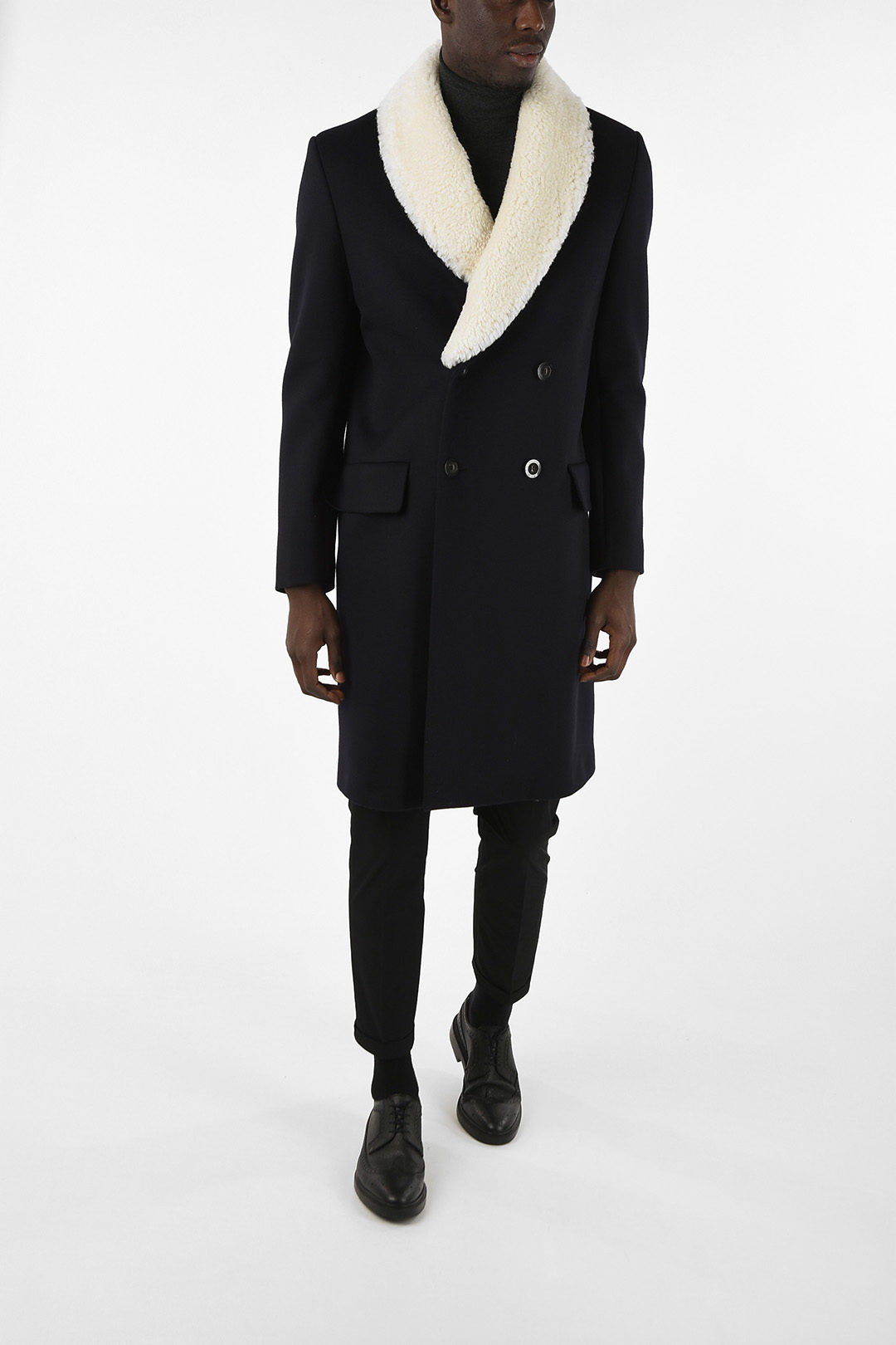Manteau Double Face Giaccone Laine Et Cashmere – Made In Italy Taille M – Occasion Très Bon état