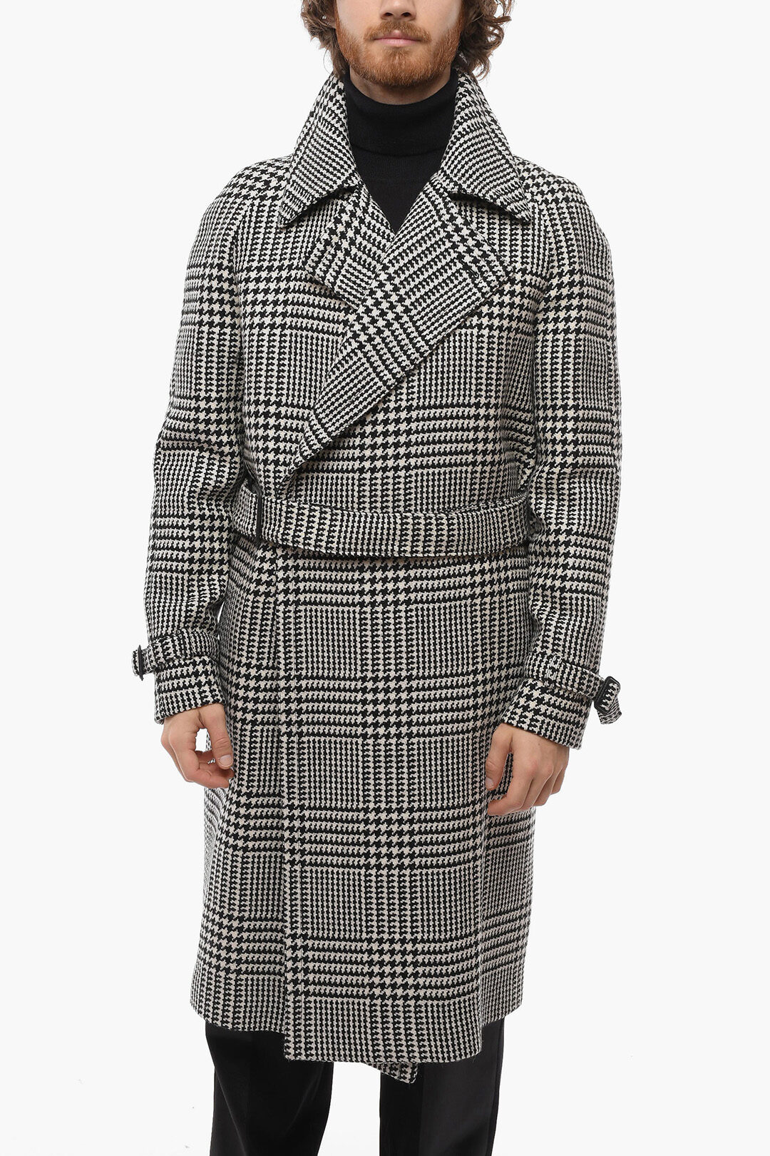 Cappotto Doppiopetto in Lana Pied de Poule