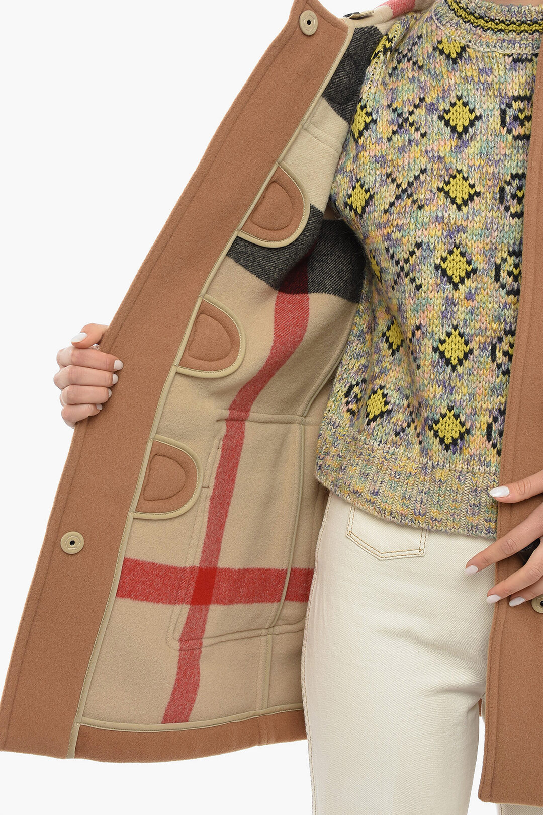 Wool Coat Burberry Cappotti Outlet Burberry Cappotto Duffle In - Main Image