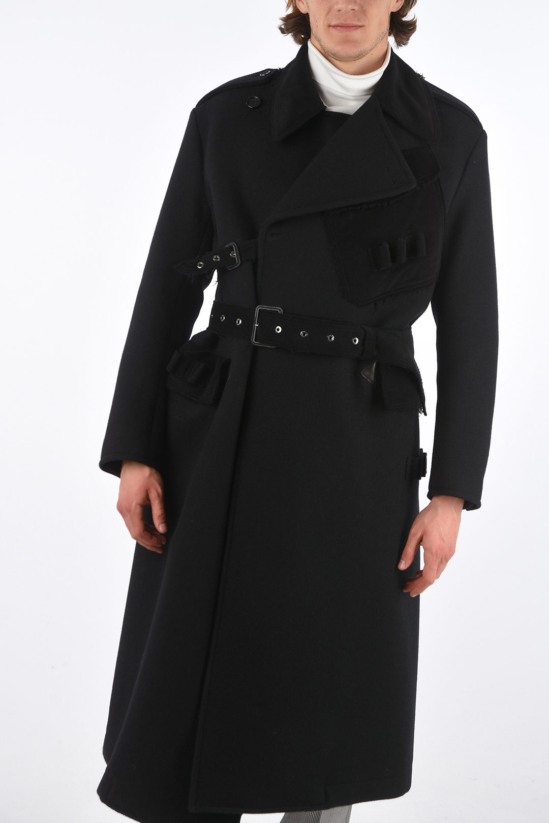 Dolce Gabbana Cappotto Regimental con Cintura uomo Glamood Outlet