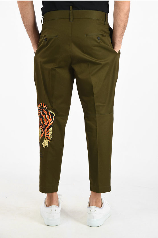 パンツ Dsquared Pants With Embroidery Dsquared2 Jeans Tiger-Embroidery Run Dan Sold Out S71lb0746