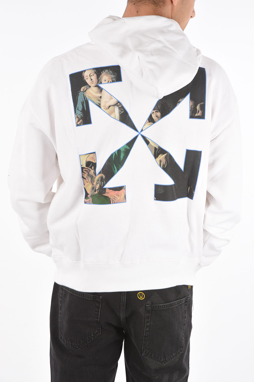Off-White caravaggio painting hooded sweatshirt men - Glamood Outlet