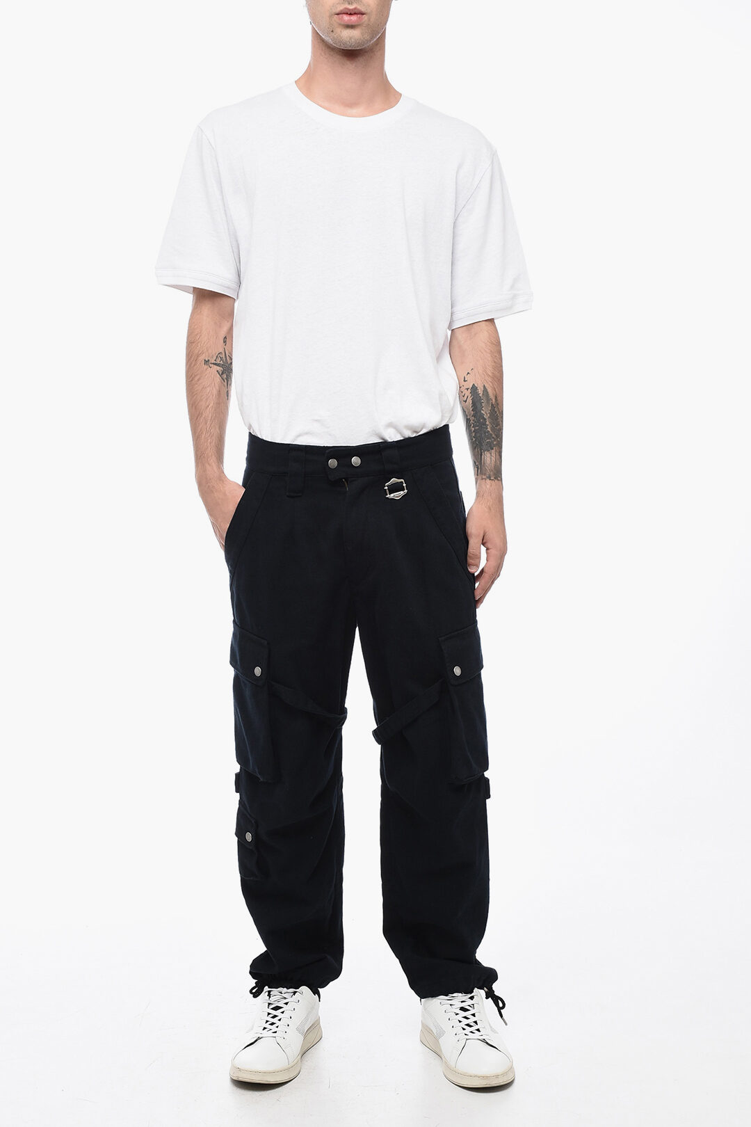 【送料&関税込】Isabel Marant Brown Cotton Eusebio Cargo Pan Isabel Marant Cargo EUSEBIO Pants with Drawstringed Ankles