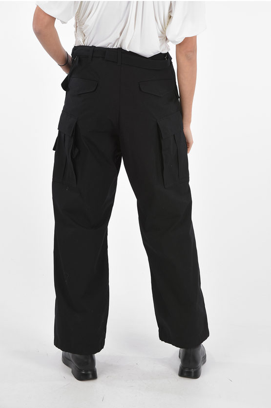 Sacai Cargo Pants with Belt and Ankle Drawstrings men