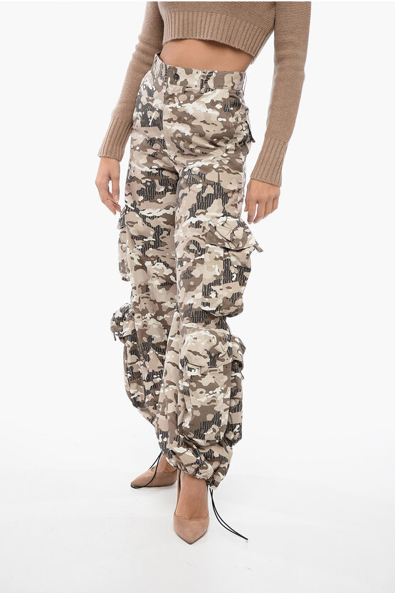 Shop Amiri Cargo Pants With Camou Pattern