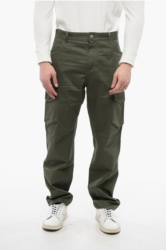 Balmain Cargo Pants With Logo Patch