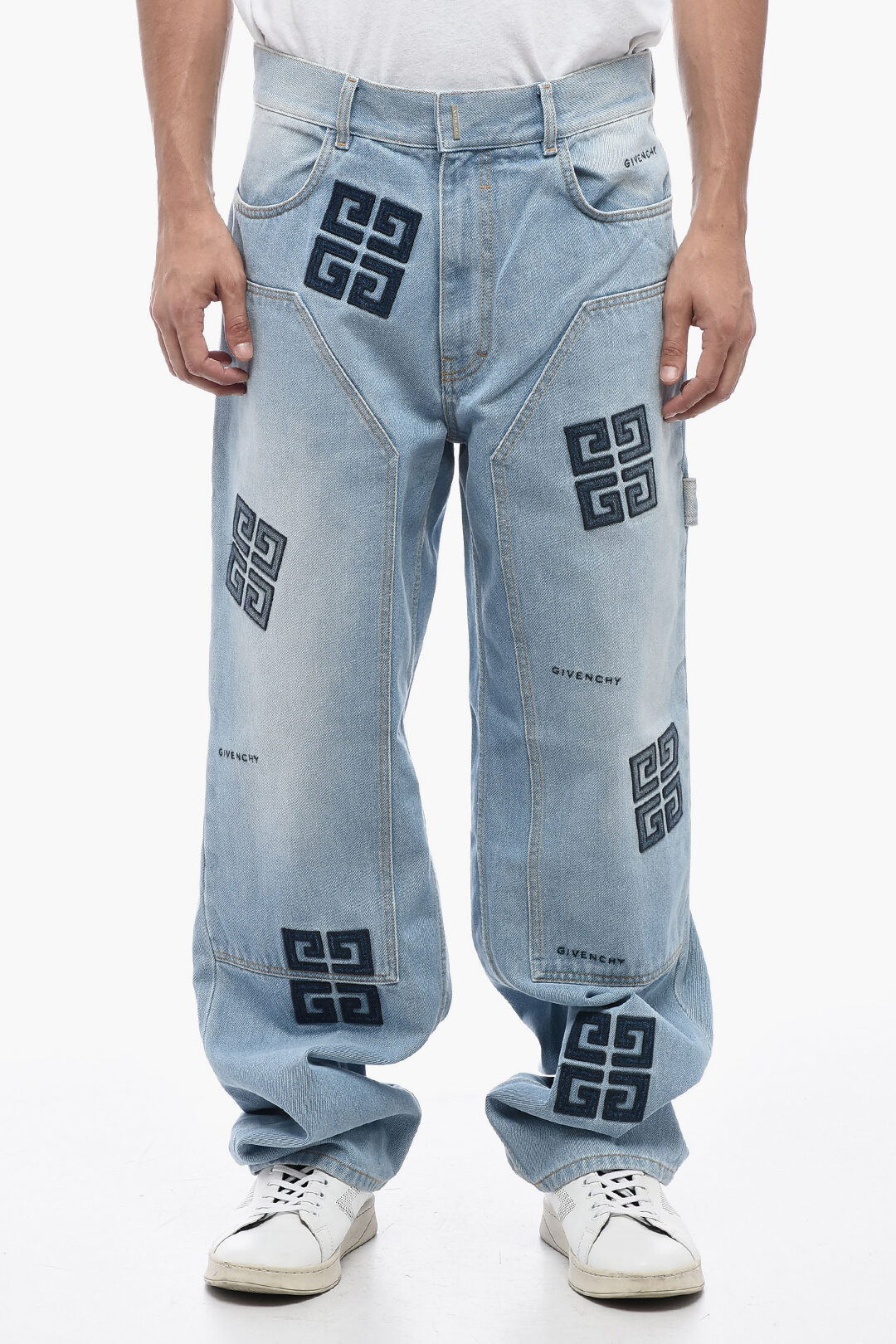 Givenchy Carpenter Denims with Embroidered Multi -Logo men