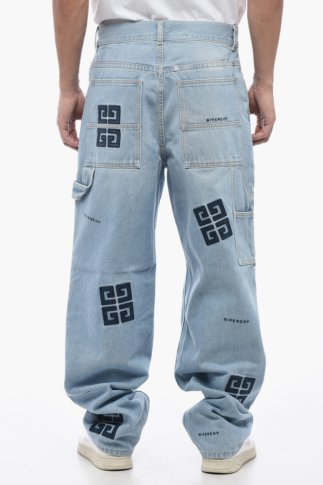 Givenchy Carpenter Denims with Embroidered Multi -Logo men Givenchy Carpenter Denims with Embroidered Multi -Logo men