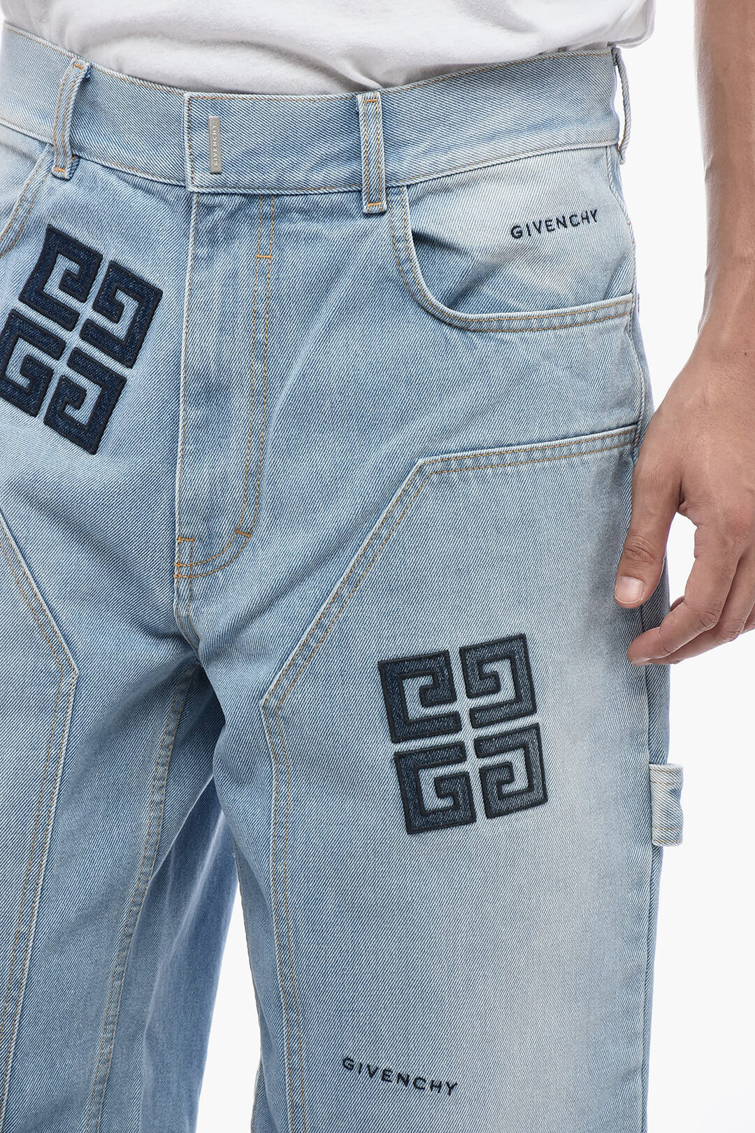 Givenchy Carpenter Denims with Embroidered Multi -Logo men