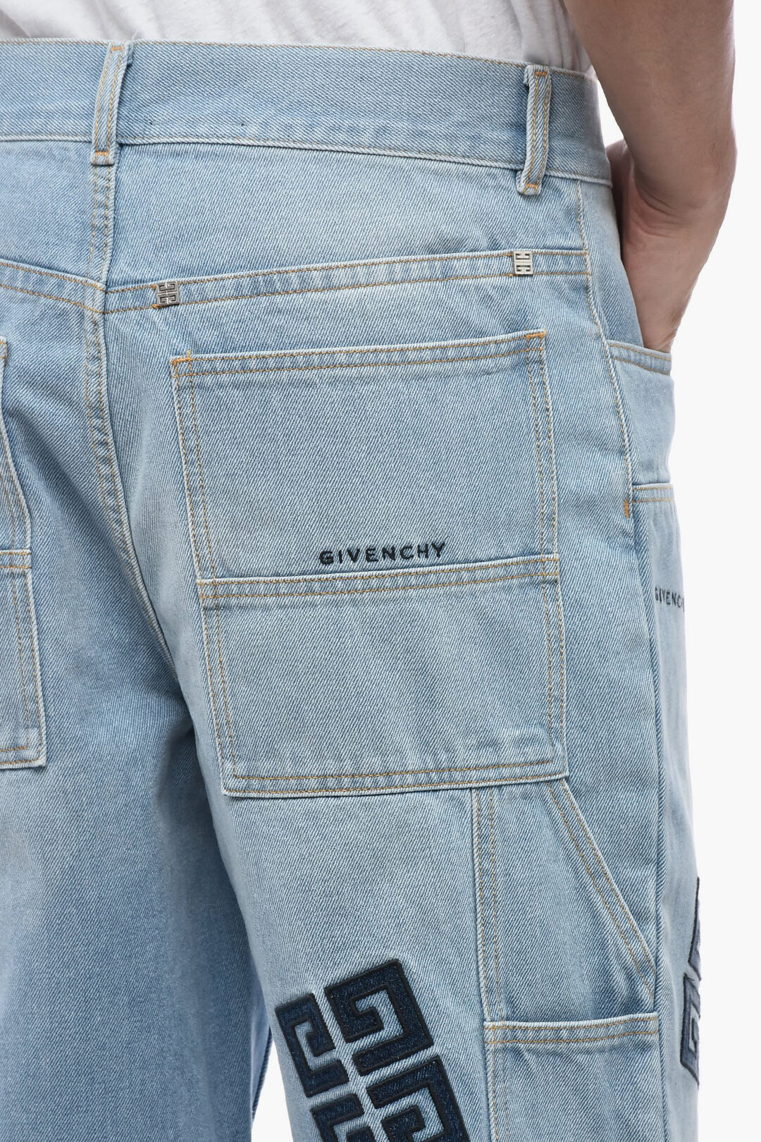 Givenchy Carpenter Denims with Embroidered Multi -Logo men