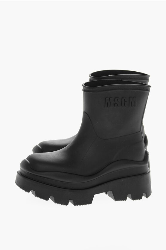Msgm Carrion Sole Rubber Booties
