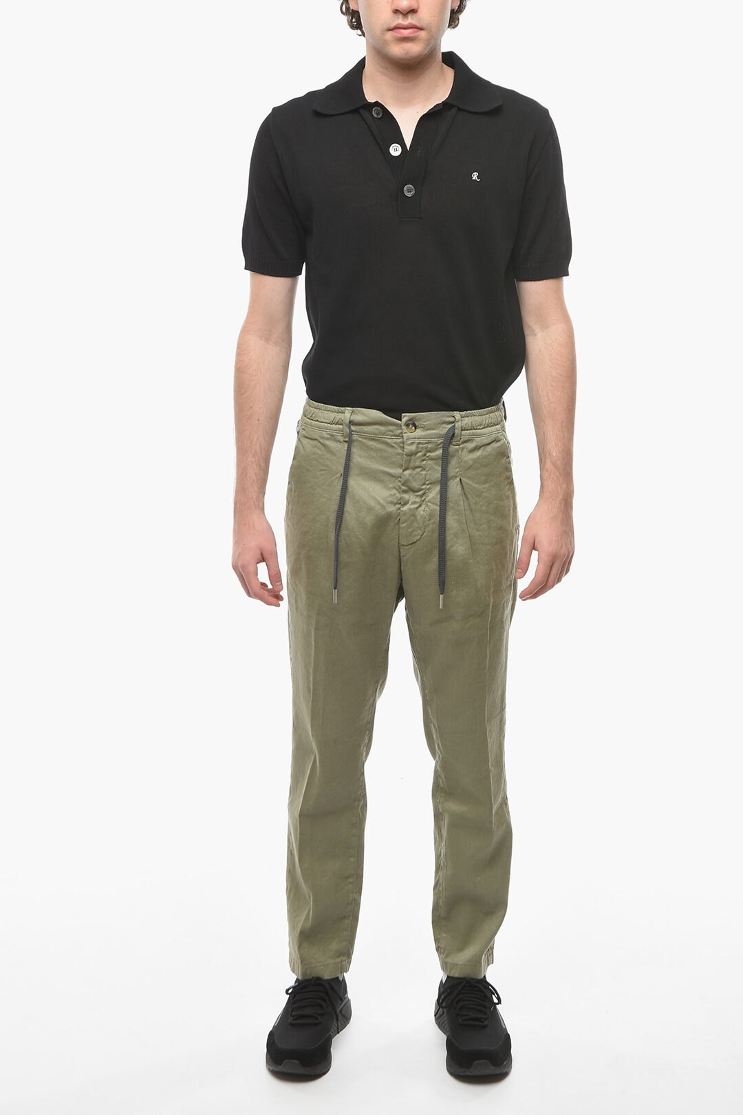Buy Men Green Stripe Carrot Fit Casual Trousers Online - 805349 | Peter  England