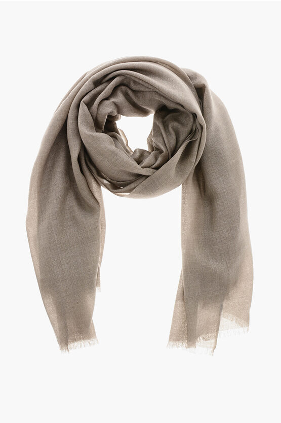 Malo Cashmere And Silk Scarf With Fringes