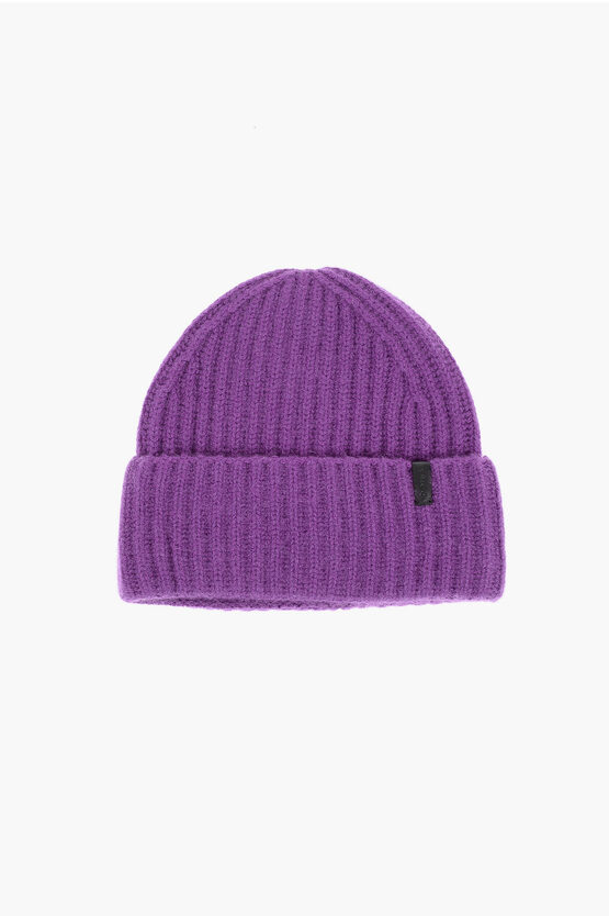 Vince Cashmere Beanie With Logo In Purple
