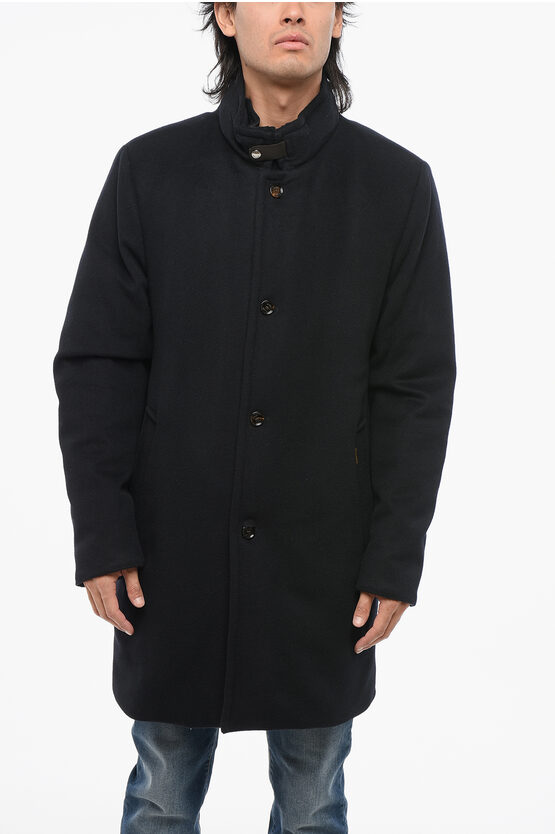 Moorer Cashmere Blend Bond Coat With Down Padding In Black