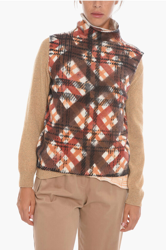 Faliero Sarti Cashmere-blend Giuditta Turtleneck Sleeveless Sweater In Brown