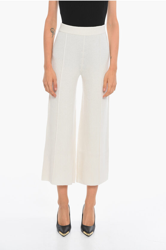 Shop Aeron Cashmere-blend Nancy Ribbed Culotte Pants