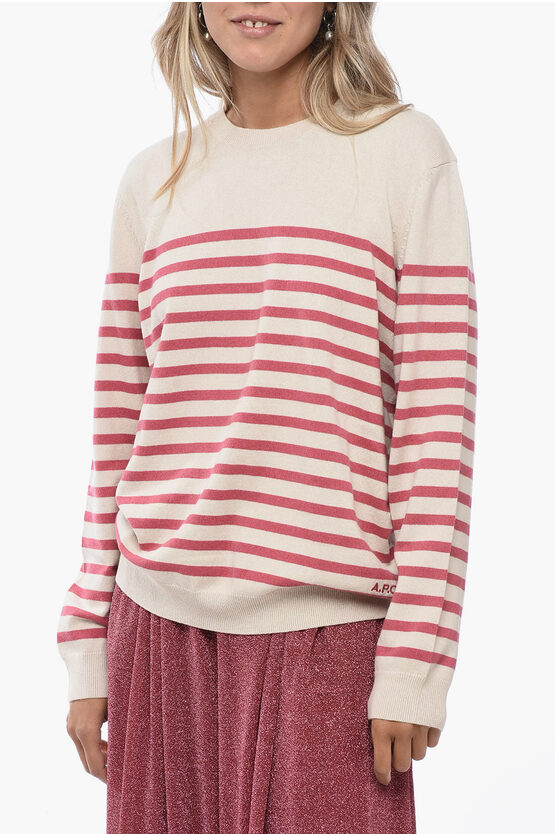 Shop Apc Cashmere Blend Phoebe Sweater With Stripe