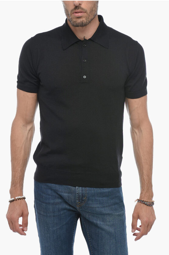 Shop Valentino Cashmere Blend Shirt Sleeved Polo