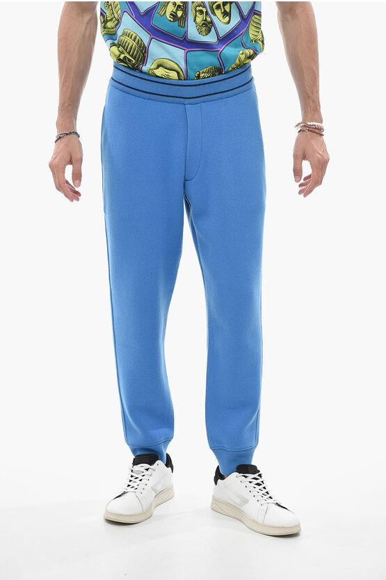Shop Alexander Mcqueen Cashmere Blend Sweatpants With Zipped Pockets