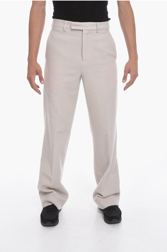 Amiri Cashmere-blend Tailored Baggy Pants In White