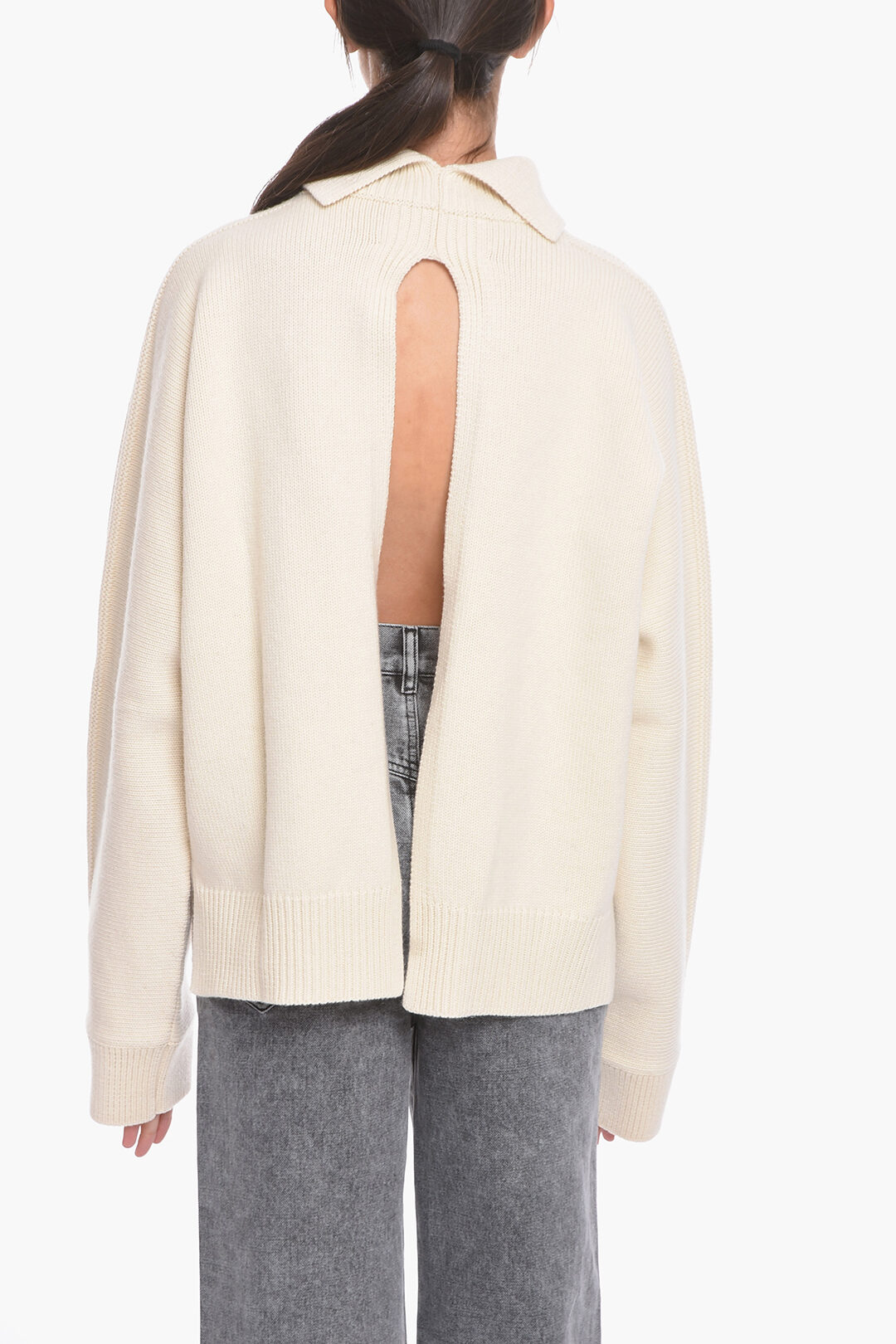 Jil Sander Cashmere-blend Turtle-neck Sweater with Open back