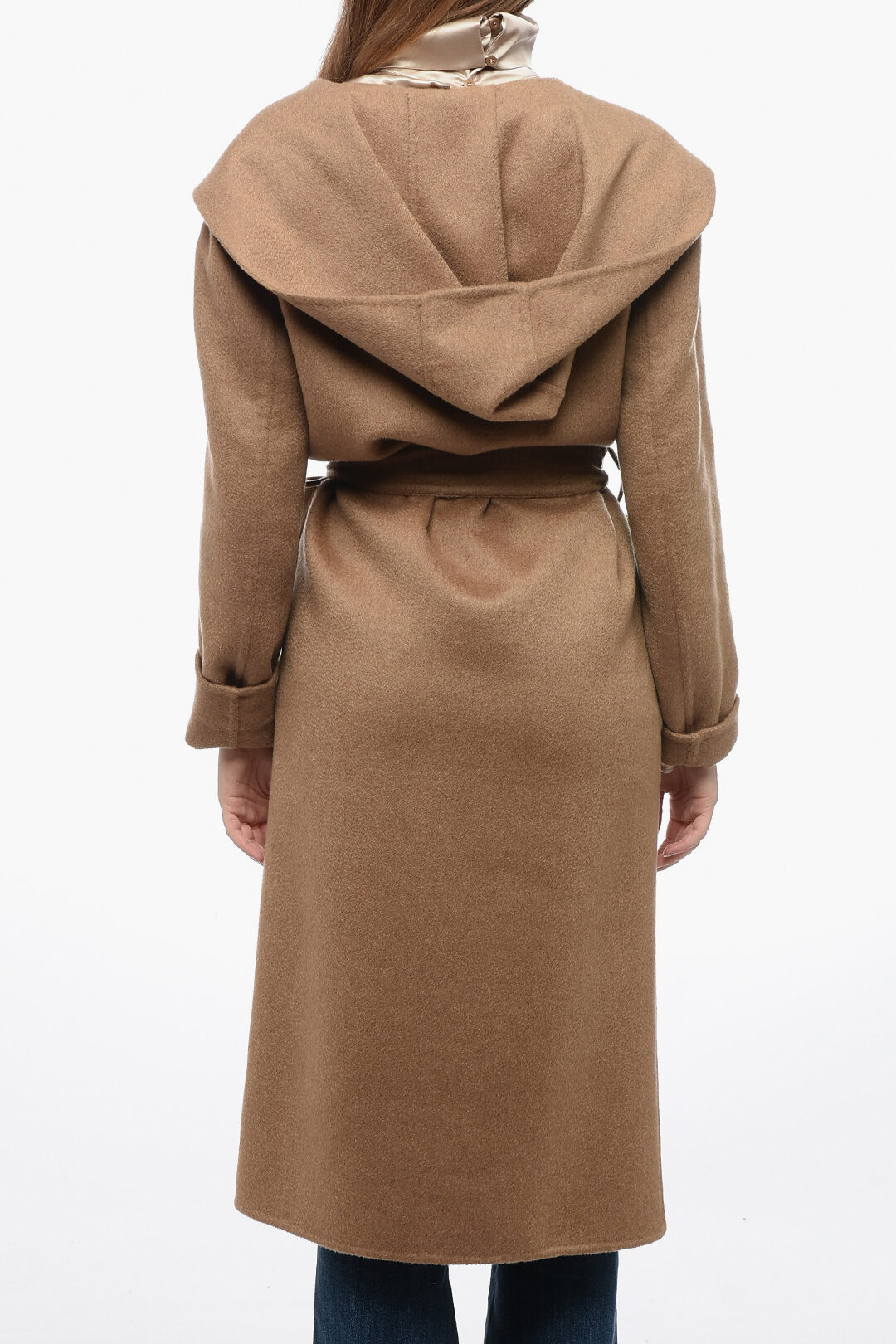 Sorelle Secli Cashmere Coat with Hood Glamood Outlet