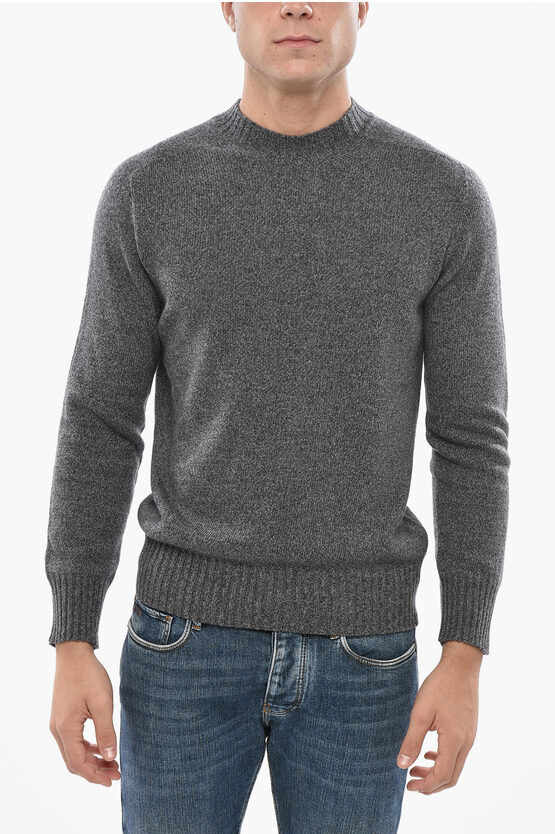 Malo Cashmere Crew-neck Sweater In Black