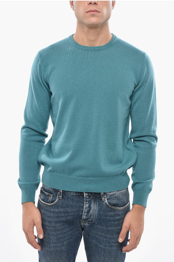 Malo Cashmere Crew-neck Sweater In Blue