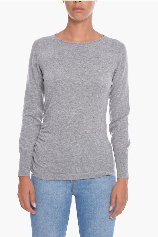 Fabiana Filippi Cashmere Crewneck Sweater with Ruched Detailing women ...
