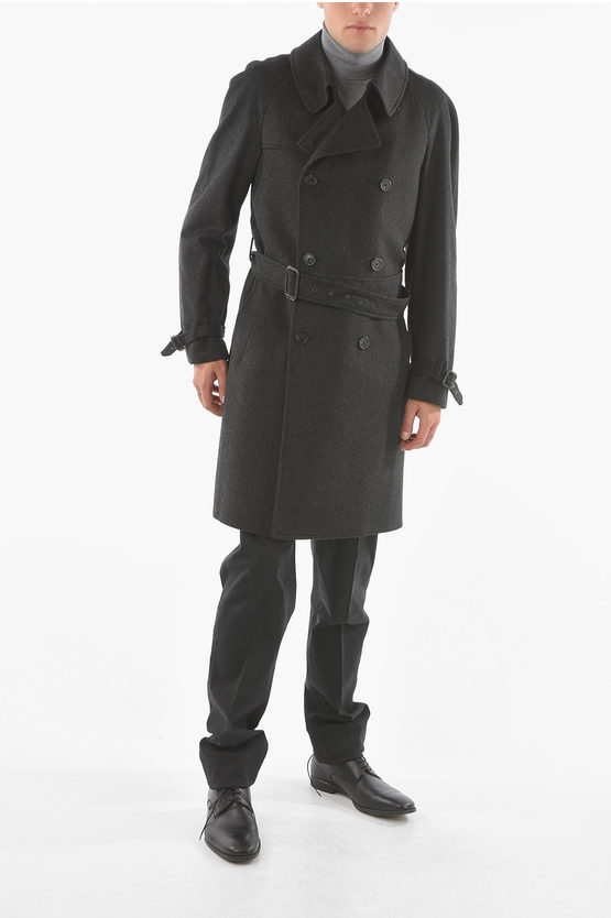 Corneliani Cashmere Double Breasted Balmacaan Coat men - Glamood Outlet