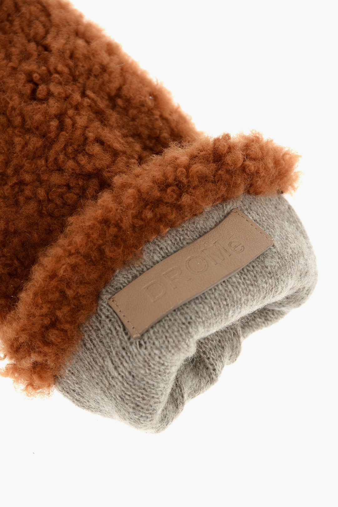 DROMe Cashmere Lined Shearling Gloves women Glamood Outlet