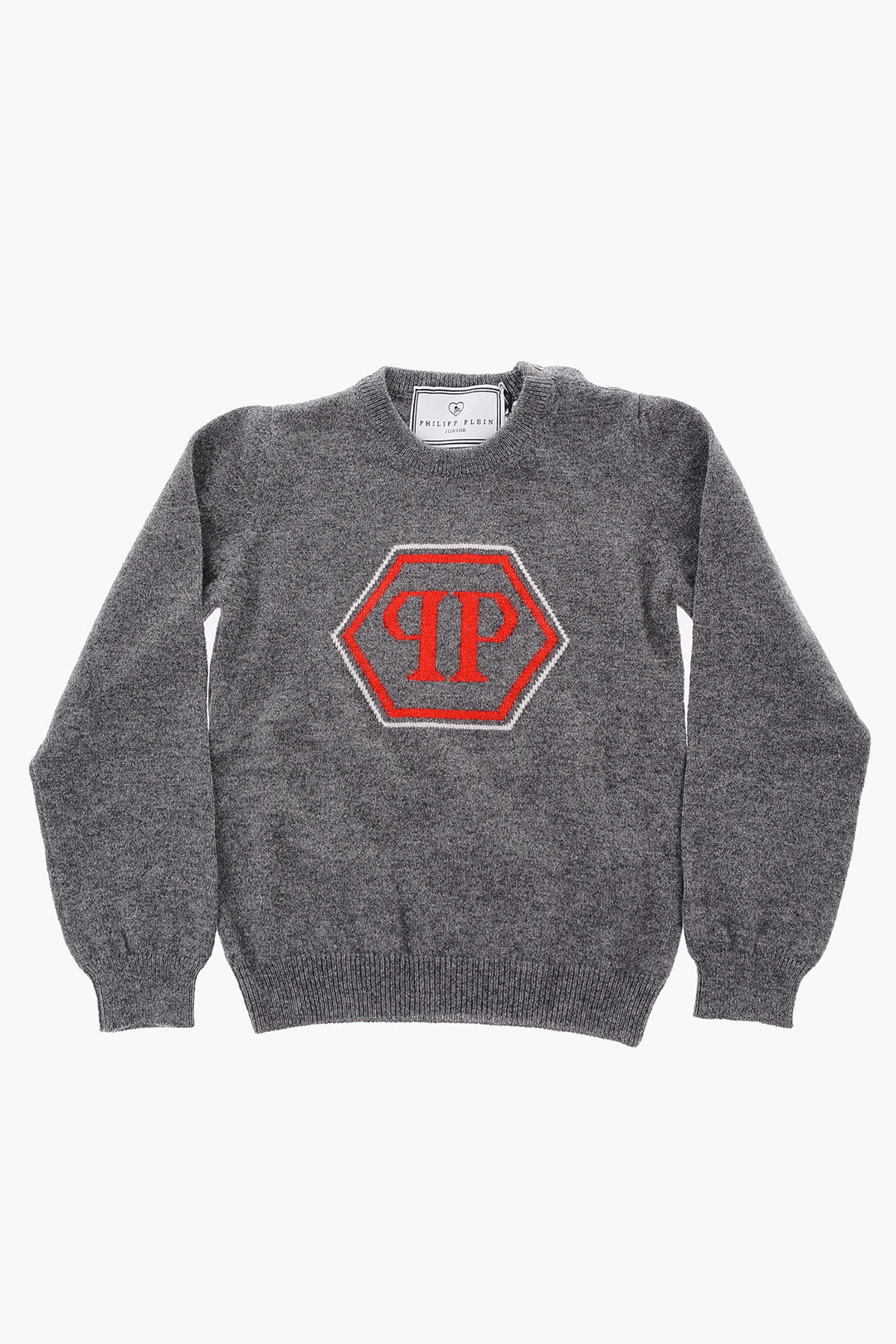 Philipp Plein cashmere LS Statement crew neck sweater boys Glamood Outlet