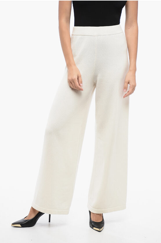 Shop Fabiana Filippi Cashmere Palazzo Pants With Elastic Waistband