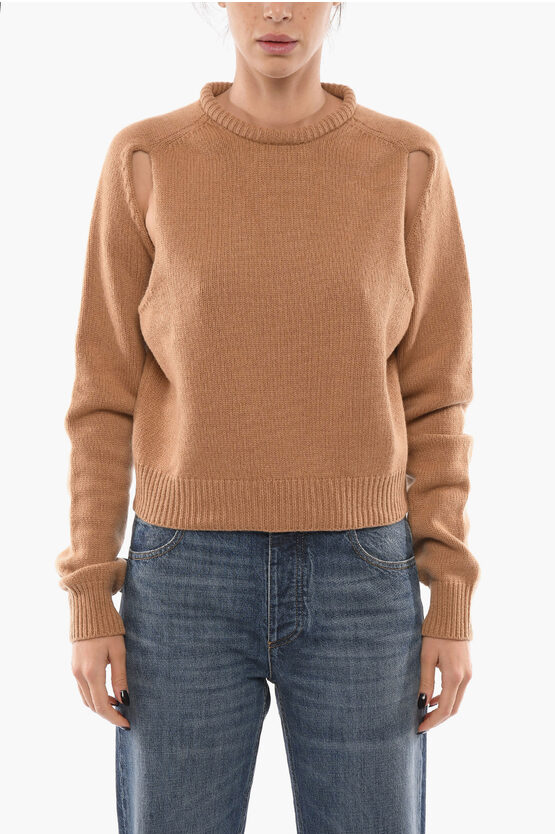 Ramael Cashmere Sweater With Cut Out Detailing In Brown