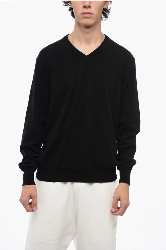 Shop Bruno Manetti Cashmere Sweater With V-neck